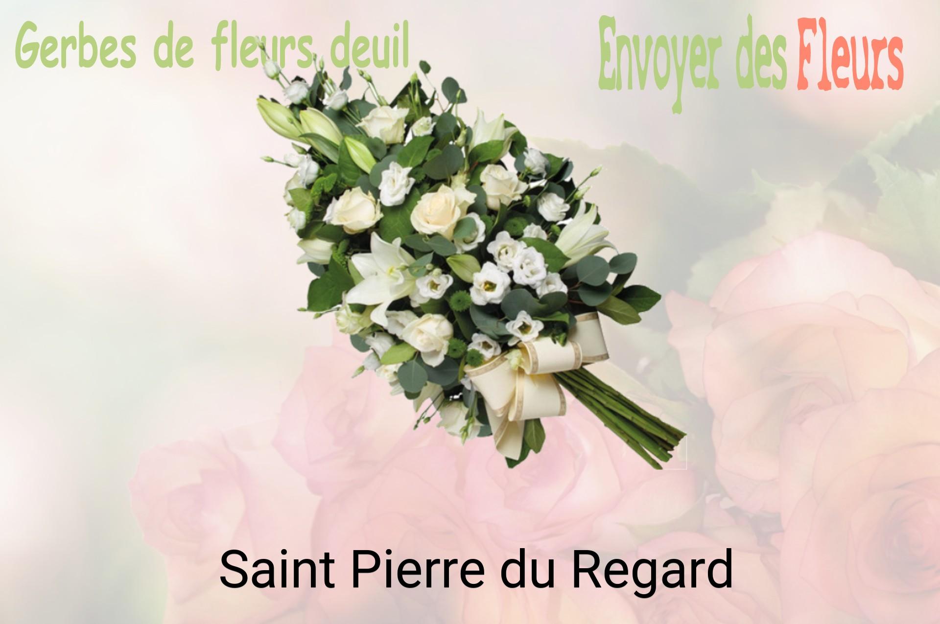 Gerbe de fleurs de deuil livrée à Saint-Pierre-du-Regard
